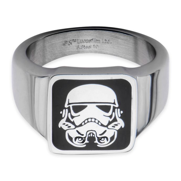 stainless steel star wars ring