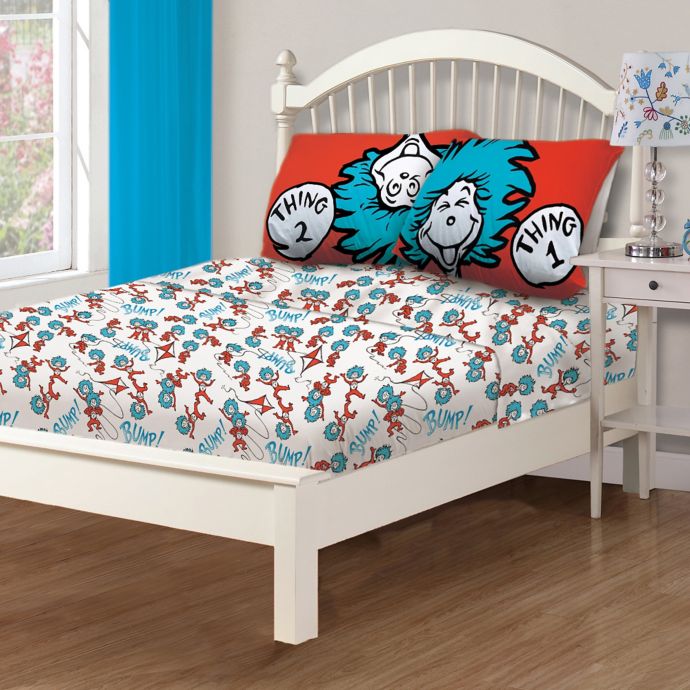 Dr Seuss Thing 1 And 2 Sheet Set Bed Bath Beyond