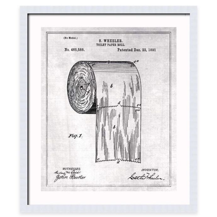 Toilet Paper Roll 1891 Wall Art In Grey Bed Bath Beyond