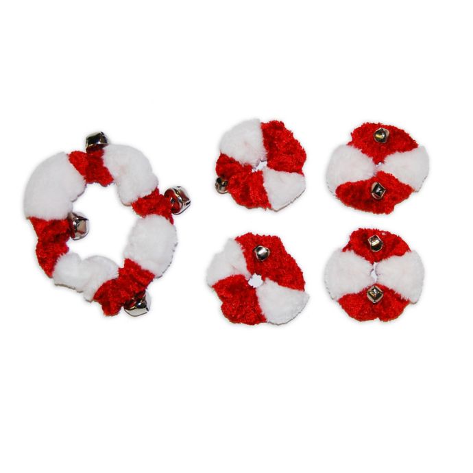 Jingle Bell Dog Collar and Cuffs in Red/White | Bed Bath and Beyond Canada