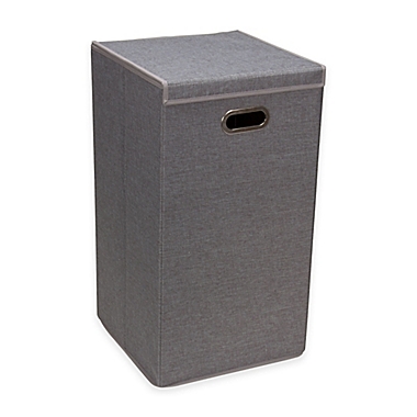 Household Essentials&reg; Collapsible Laundry Hamper in Grey. View a larger version of this product image.