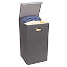 Alternate image 1 for Household Essentials&reg; Collapsible Laundry Hamper in Grey