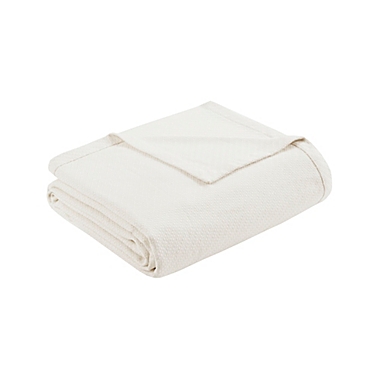 Madison Park Liquid Cotton Full/Queen Blanket in Ivory. View a larger version of this product image.