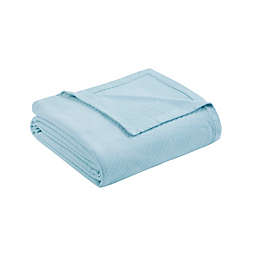 Madison Park Liquid Cotton Twin Blanket in Light Blue