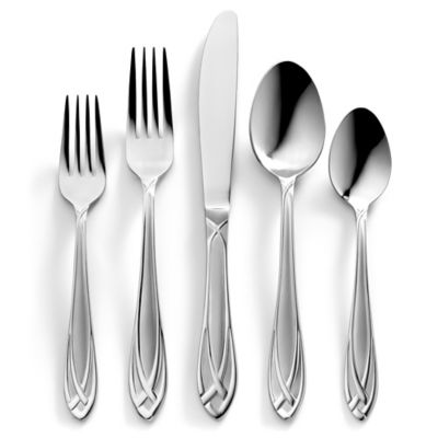Hampton Forge® Signature Lace Frosted 54-Piece Flatware Set with Caddy