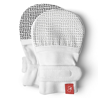 goumi Organic Cotton Mitts in Drops Grey. View a larger version of this product image.