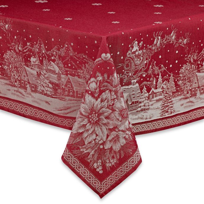 Christmas Story Tablecloth in Red | Bed Bath & Beyond