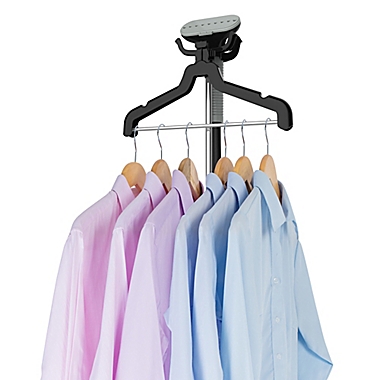 SALAV Performance Garment Steamer with 360 Swivel Multi-hook Hanger in Black. View a larger version of this product image.