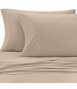 Fundas estándar de jersey de modal para almohadas Pure Beech® color café pardo, Set de 2 piezas
