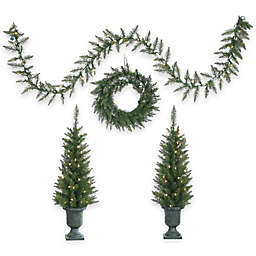 4-Piece Norway Pine Holiday Decor Set