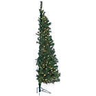 Alternate image 0 for 7-Foot Pre-Lit Tiffany Pine Wall Christmas Tree with Clear Lights