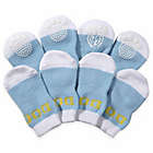 Alternate image 0 for Rubberized Sole Large Dog Socks in Blue/White (Set of 4)
