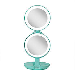 Zadro® 1x/10x LED Lighted Travel Mirror in Turquoise