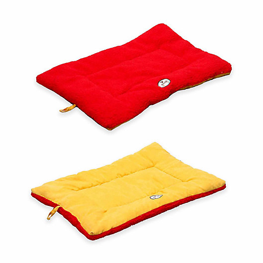Alternate image 1 for Pet Life® Reversible Large Pet Bed Mat in Orange/Red