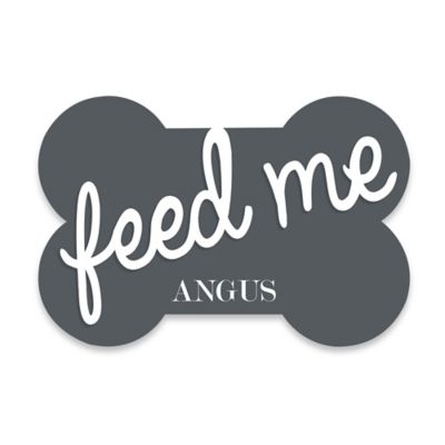 bone shaped dog food mat