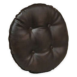 Klear Vu Gripper® Faux Leather Barstool Cover in Dark Brown