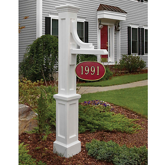 Mayne Woodhaven Address Sign Post Bed, Address Plaque For Light Post