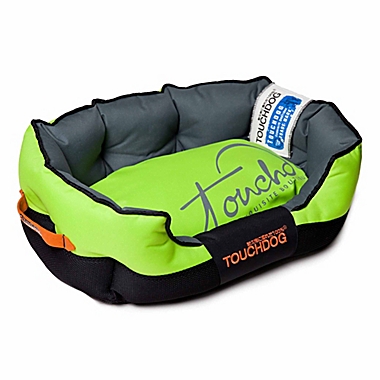 Toughdog Performance-Max Sporty Comfort Cushioned Medium Dog Bed in Green/Black. View a larger version of this product image.