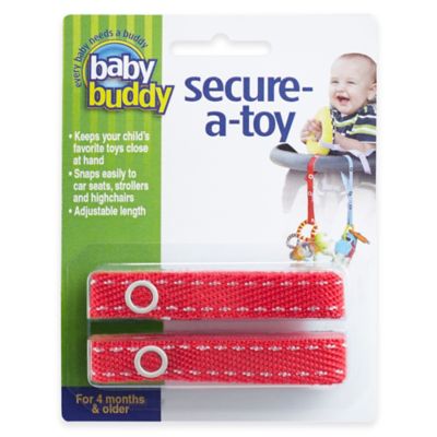 Baby Buddy&reg; 2-Pack Secure-A-Toy in Red/White