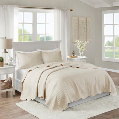 Madison Park Tuscany 3-Piece King/California King Coverlet Set in Ivory
