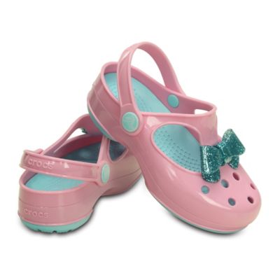 pink mary jane crocs