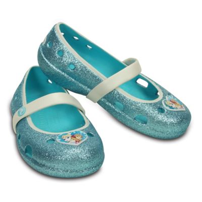 blue glitter crocs