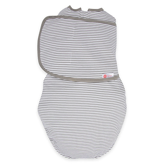 Alternate image 1 for Embe® Classic 2-Way Swaddle™ in Grey Stripe