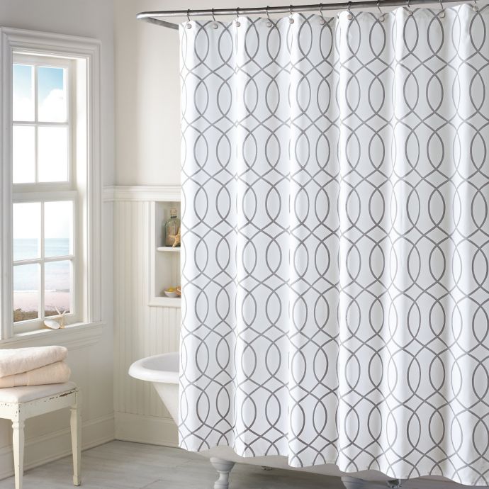 Huntley 72 Inch x 72 Inch Shower Curtain in Grey | Bed Bath & Beyond