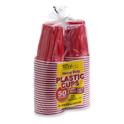 Harmon&reg; Face Values&trade; 50-Count 18 oz. Heavy Duty Party Plastic Cups in Red