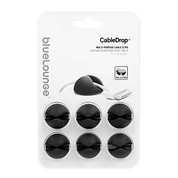 CableDrop 6-Pack Cable Clips in Black