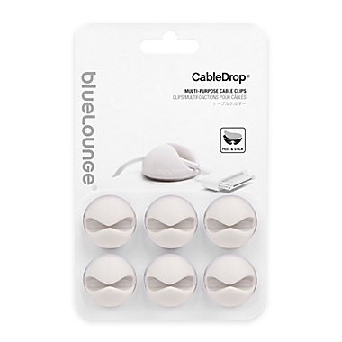 CableDrop 6-Pack Cable Clips in White. View a larger version of this product image.