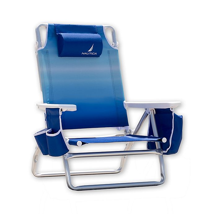 Modern Nautica Beach Chair 5 Positions for Large Space