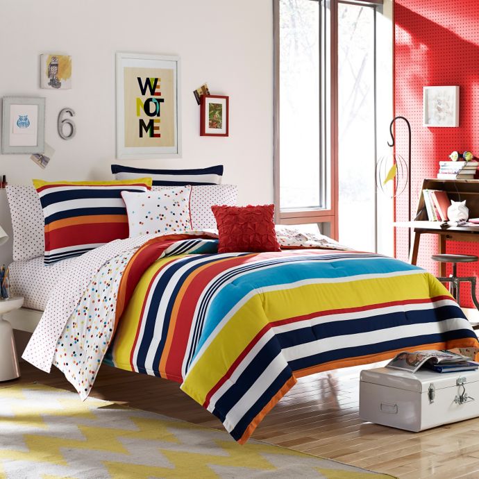 Teen Vogue® Dots and Dashes Reversible Comforter Set | Bed ...