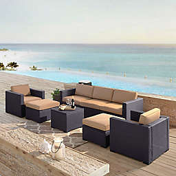 Norbourne Isle 7-Piece Resin Wicker Outdoor Furniture Set with Cushions