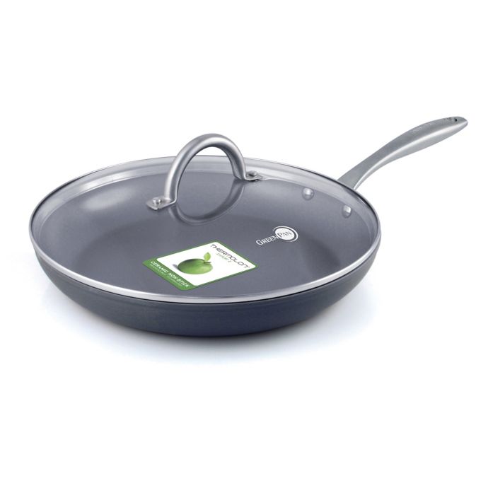 GreenPan™ Lima Ceramic Nonstick 12-Inch Covered Fry Pan in Grey  Bed Bath & Beyond