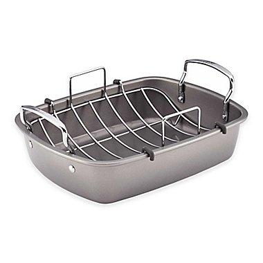 Circulon&reg; Bakeware 17-Inch x 13-Inch Nonstick Roaster with U-Rack. View a larger version of this product image.