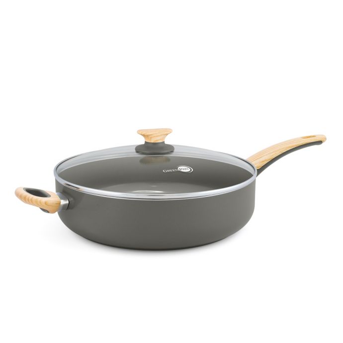 GreenPan™ WoodBe 3 qt. Nonstick Covered Sauté Pan in Grey Bed Bath