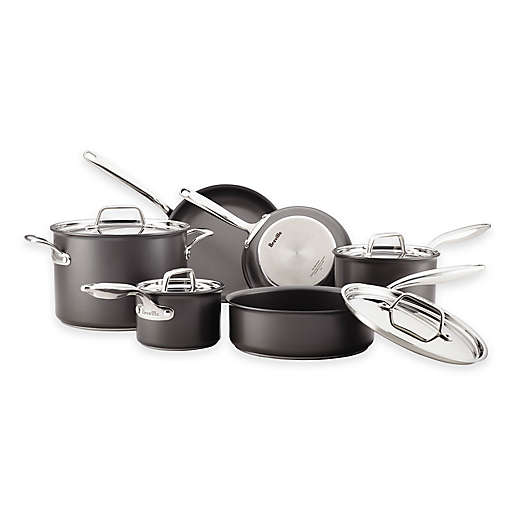 Breville Thermal Pro Hard-Anodized Nonstick 2.5-Quart Covered Saucier Renewed Gray 