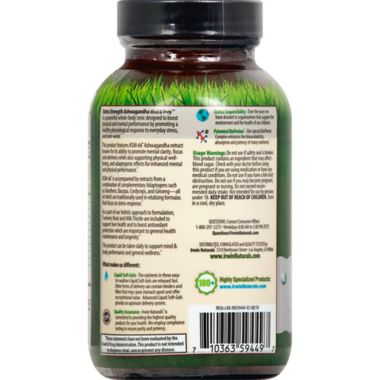Irwin Naturals&reg; Extra Strength Ashwagandha 60-Count Liquid Soft-Gels. View a larger version of this product image.