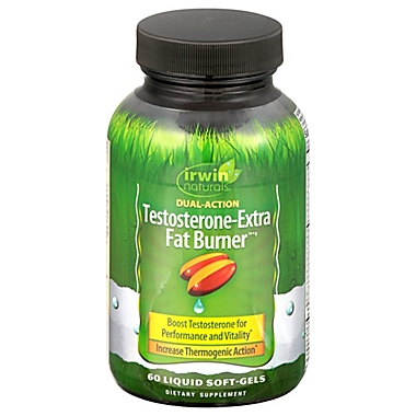 Irwin Naturals&reg; 60-Count Testosterone-Extra Fat Burner Dual Action Softgels. View a larger version of this product image.