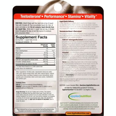 Applied Nutrition&reg; 10-Vial Liquid Quick-Delivery Testosterone up in Berry Citrus. View a larger version of this product image.
