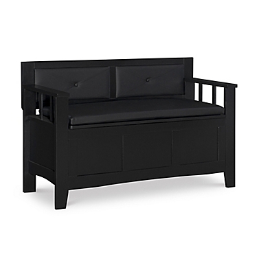 Carlton Padded Bench in Black. View a larger version of this product image.