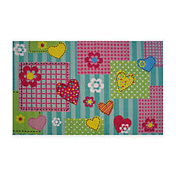 Fun Rugs™ Hearts & Flowers 3-Foot 3-Inch x 4-Foot 10-Inch Accent Rug