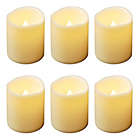 Alternate image 0 for Battery Operated  Mini Pillar Candles with Timer in Amber (Set of 6)