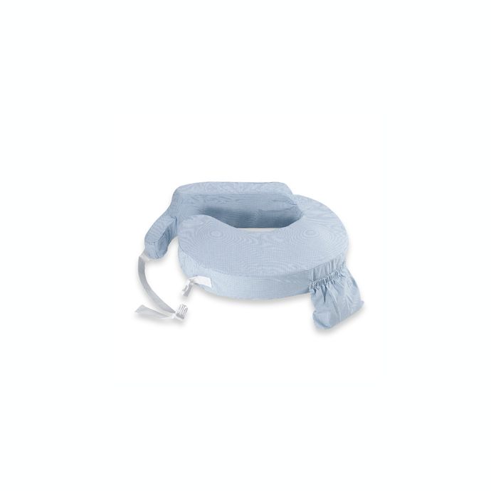 My Brest Friend Blue Gingham Nursing Pillow Buybuy Baby