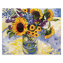 Courtside Market Sunflowers Floral 16-Inch x 20-Inch Canvas Wall Art