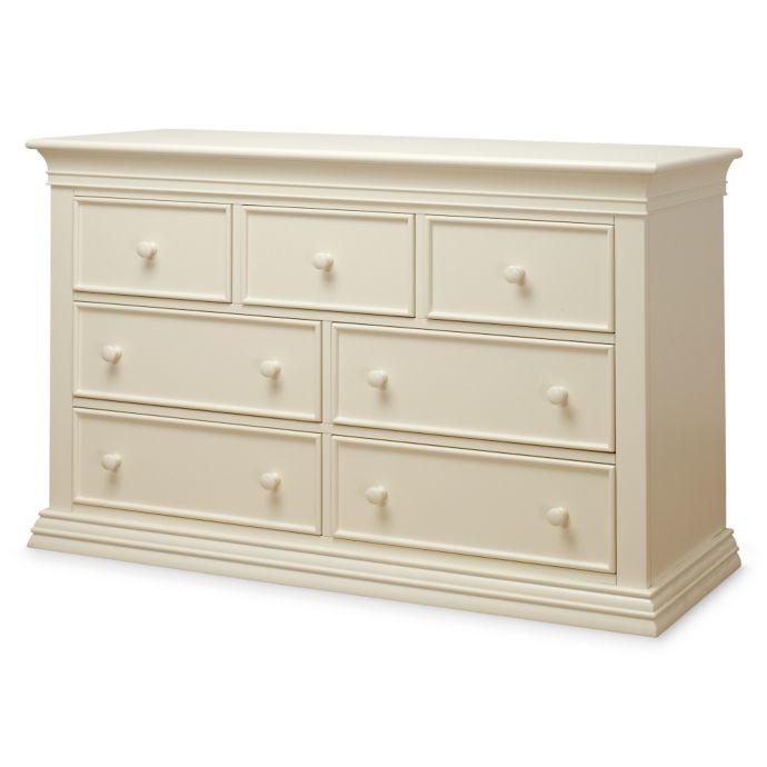 Sorelle Torino 7 Drawer Double Dresser In French White Buybuy Baby