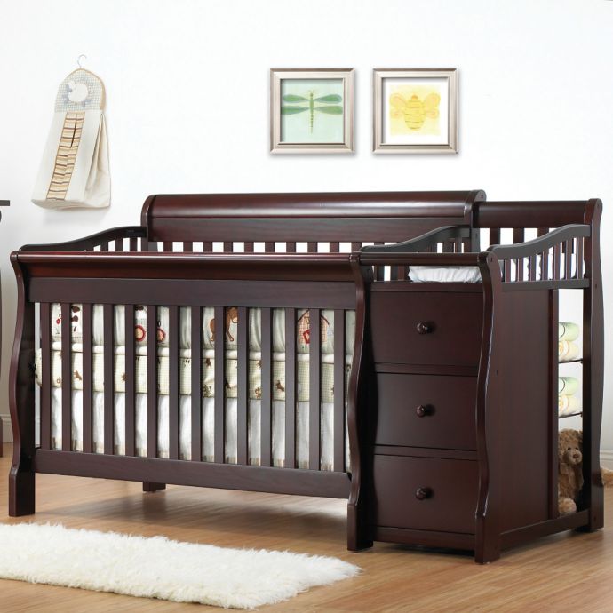 Sorelle Tuscany 4 In 1 Convertible Crib And Changer In Espresso