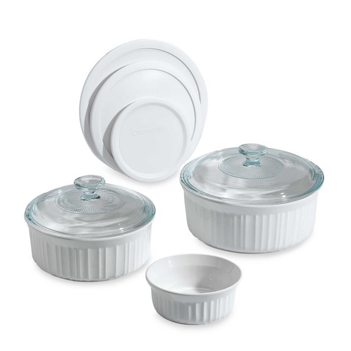 Corningware French White 8 Piece Bakeware Set Bed Bath Beyond