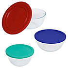 Alternate image 1 for Pyrex&reg; 3-Piece Glass Mixing Bowls with Lids Set